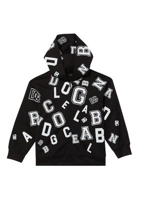 Jersey Hoodie With DG Logo Print